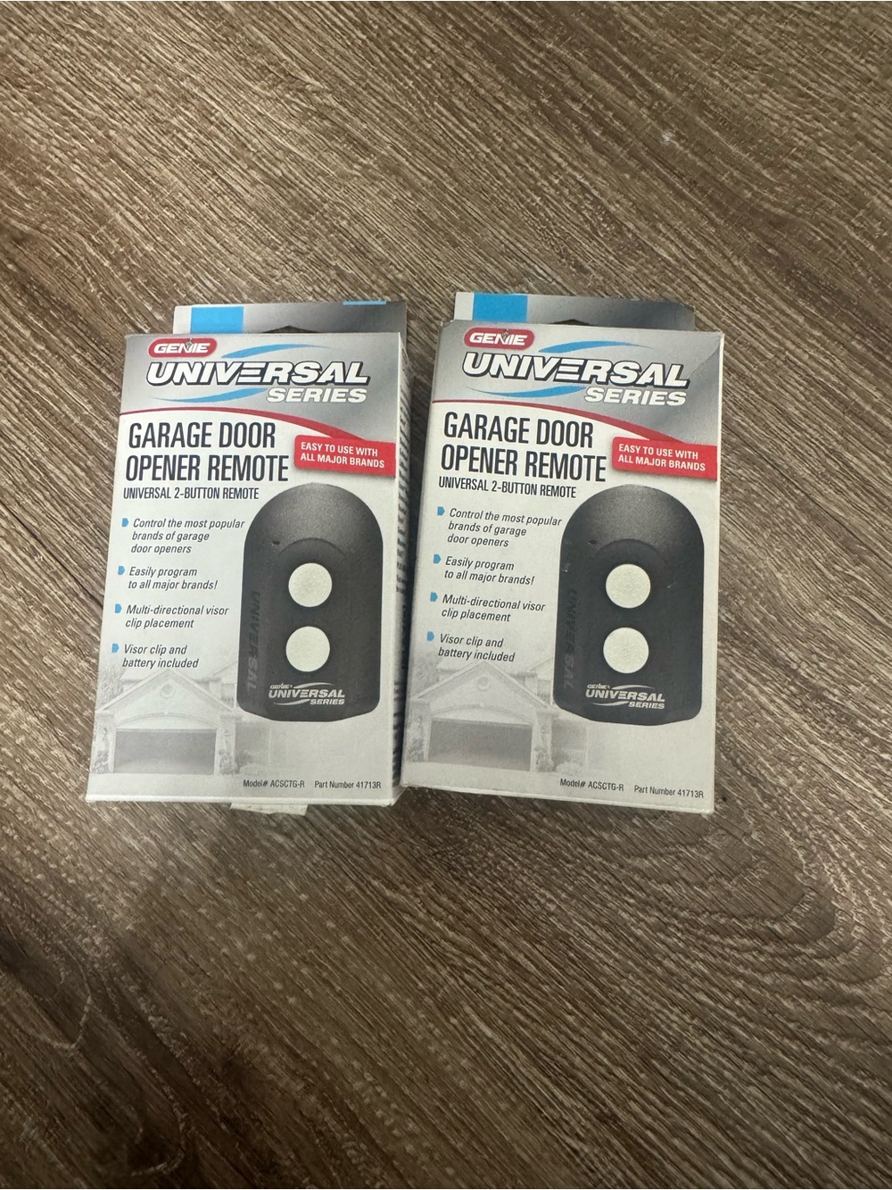 Universal Series Garage Door Opener Remote - Black - 2 unopened
